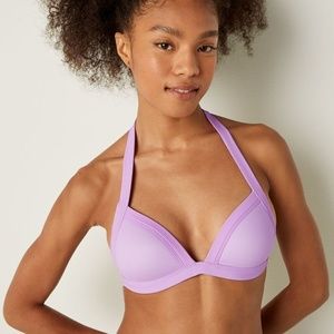 VS Pink Plush Push Up Bikini top Bright Pink